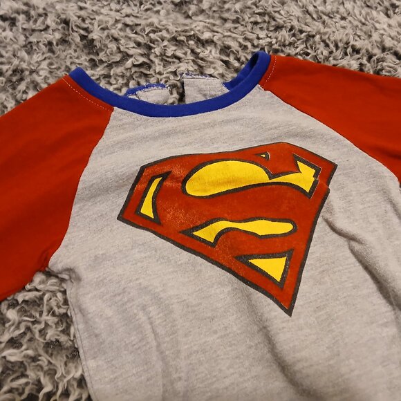 12 Month Infant Baby DC Comics Superman Long Sleeve Onesie - Picture 3 of 8